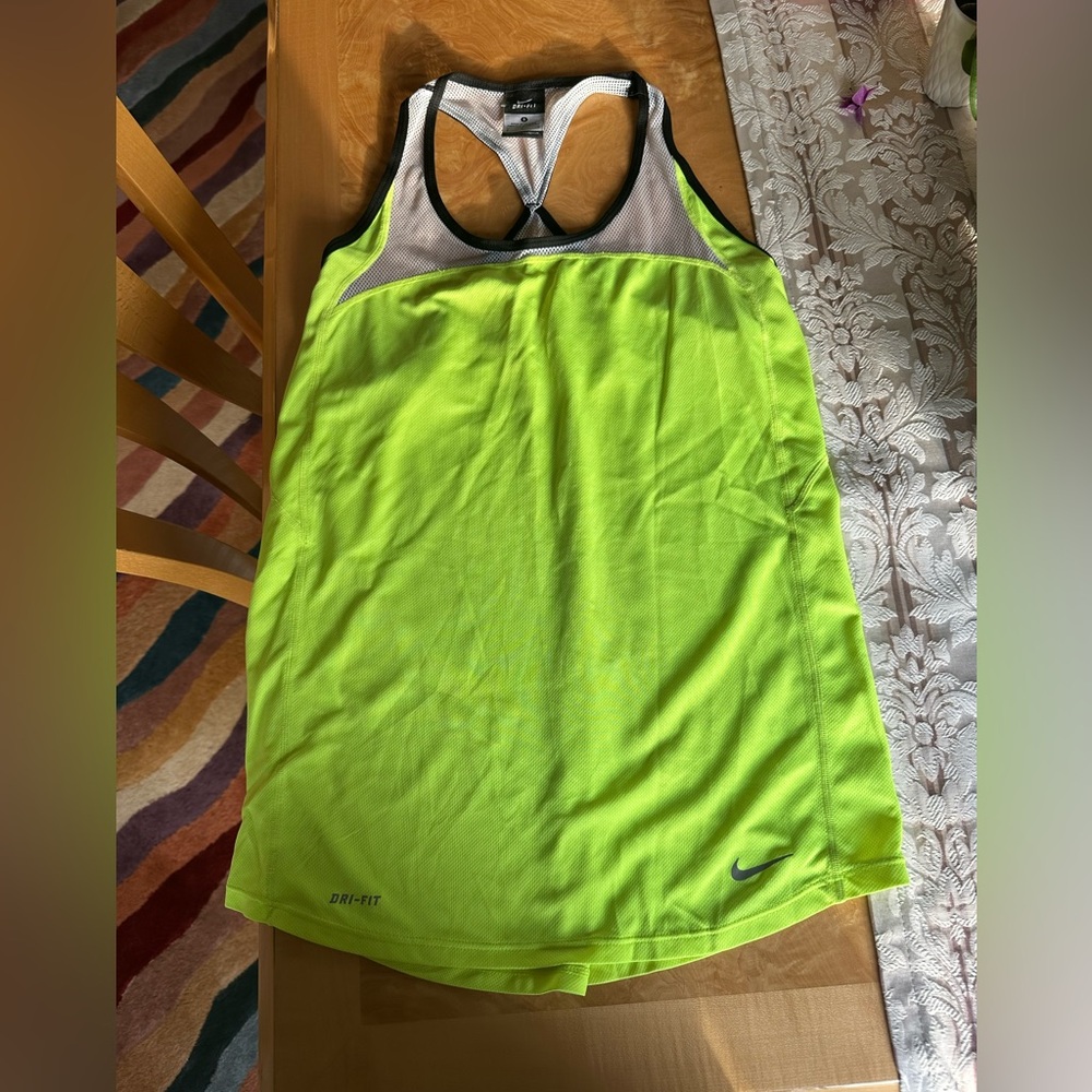 Nike Size Small Racerback twist tank top singlet neon yellow